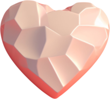 Romantic 3D Heart Illustration png