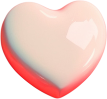3d glanzend hart vorm illustratie symboliseert liefde en passie png