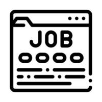 Business Web Site Resource Job Hunting Vector Icon