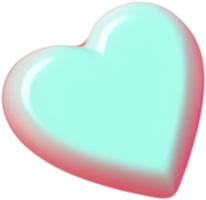 3D Heart Illustration for Valentine's Day png