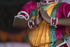 India traditional dance foot detail photo