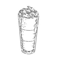 coffee glass sketch hand drawn vector