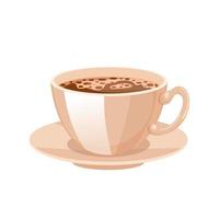 coffee saucer cartoon vector illustration