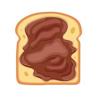 chocolate paste toast cartoon vector illustration