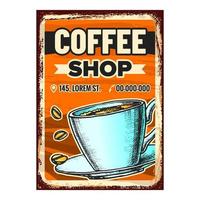Coffee Shop Energy Drink Advertising Banner Vector