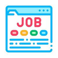 Business Web Site Resource Job Hunting Vector Icon