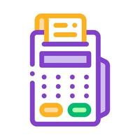 Cash Machine Calculator And Check Vector Icon