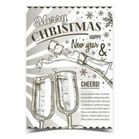 Merry Christmas Drink Advertising Poster Vector