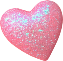 Illustration 3d de forme de coeur avec surface abstraite png