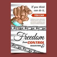 Freedom From Control Subjection Banner Vector