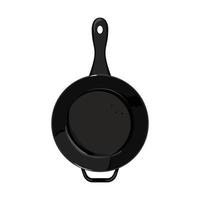 pan iron skillet cartoon vector illustration