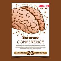 vector de cartel de promoción de conferencia de ciencia anatómica