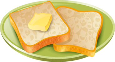 tostada con mantequilla png
