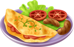 omelete com tomate png