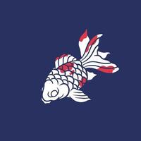 Fish koi logo and symbol vector image