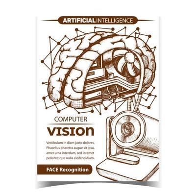 Computer Vision Creative Advertising Banner Vector