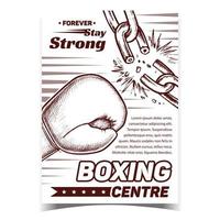 Boxing Sport Centre Advertising Banner Vector