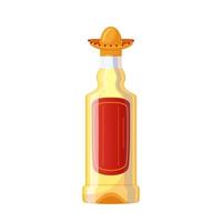 tequila bottle cartoon vector illustration