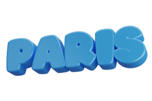 Parigi 3d parola testo png