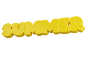 zomer 3d woord tekst png