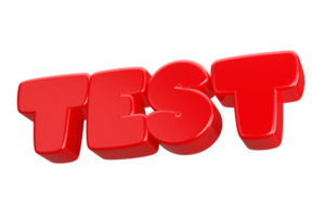 Testen Sie 3D-Worttext png