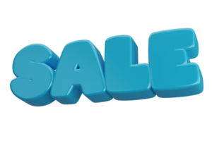 sale 3d word text png