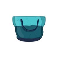 sea beach bag cartoon vector illustration