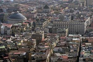 panorama de la vista aérea de nápoles foto