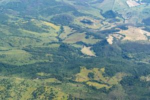 lazio region farmed fields hills aerial view photo