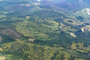 lazio region farmed fields hills aerial view photo