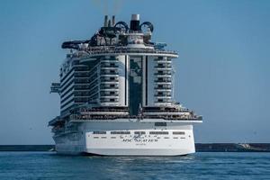 GENOA, ITALY - JUNE 17 2018 - MSC Seaview departing from harbor photo