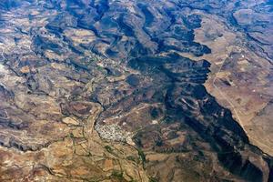 Mountains canyons plateu upland mexico city aerial view cityscape panorama photo