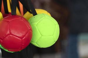 many colors soccer balls dog toy photo