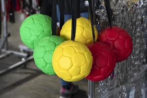 many colors soccer balls dog toy photo