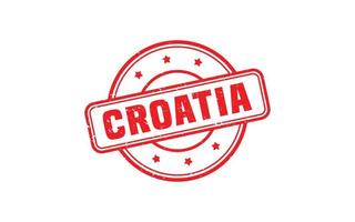 goma de sello croacia con estilo grunge sobre fondo blanco vector