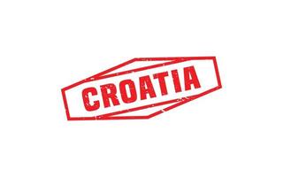 goma de sello croacia con estilo grunge sobre fondo blanco vector