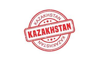 caucho de sello de kazajstán con estilo grunge sobre fondo blanco vector