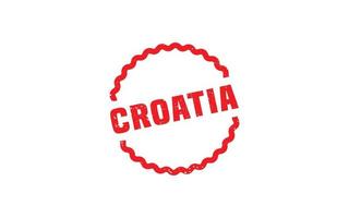 CROATIA stamp rubber with grunge style on white background vector