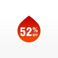 52 discount, Sales Vector badges for Labels, , Stickers, Banners, Tags, Web Stickers, New offer. Discount origami sign banner.