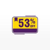 53 discount, Sales Vector badges for Labels, , Stickers, Banners, Tags, Web Stickers, New offer. Discount origami sign banner.