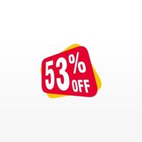 53 discount, Sales Vector badges for Labels, , Stickers, Banners, Tags, Web Stickers, New offer. Discount origami sign banner.
