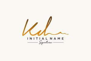 Initial KD signature logo template vector. Hand drawn Calligraphy lettering Vector illustration.