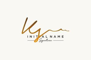 Initial KS signature logo template vector. Hand drawn Calligraphy lettering Vector illustration.