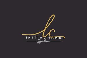 Initial LC signature logo template vector. Hand drawn Calligraphy lettering Vector illustration.