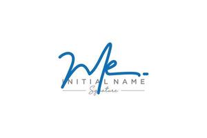 Initial ME signature logo template vector. Hand drawn Calligraphy lettering Vector illustration.