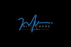 Initial MV signature logo template vector. Hand drawn Calligraphy lettering Vector illustration.