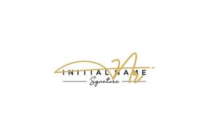 Initial NR signature logo template vector. Hand drawn Calligraphy lettering Vector illustration.