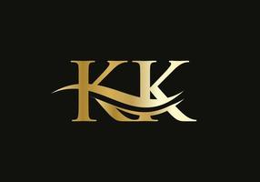 Modern KK Logo Design for business and company identity. Creative KK letter with luxury concept vector