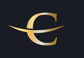 diseño del logotipo de la letra c para la identidad empresarial y empresarial vector