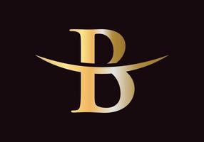 diseño del logotipo de la letra b para la identidad comercial y de la empresa vector